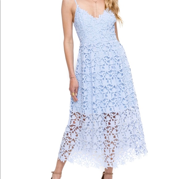 lace a line midi dress